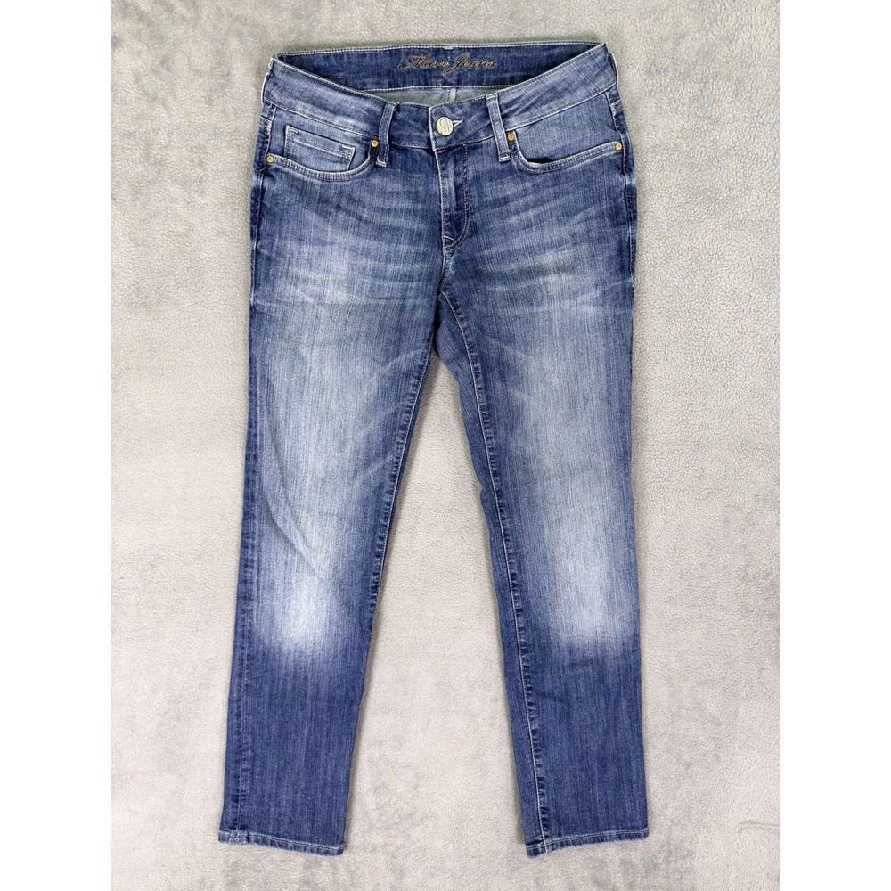 Mavi Jeans Womens 27 Blue Slim Boyfriend Sonja Low Rise Medium Wash‎ Faded Denim